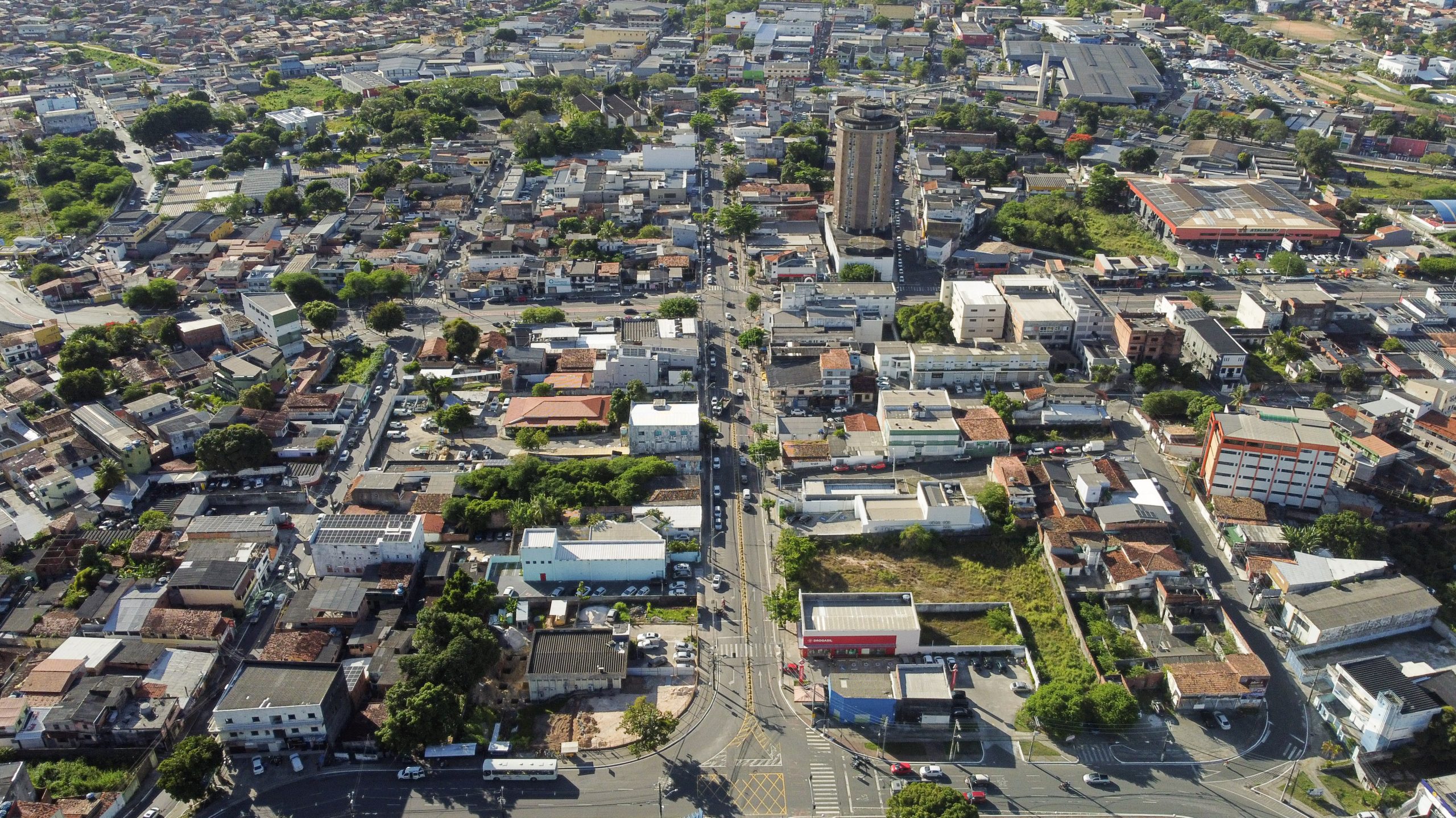 Vista aérea da área urbana de Camaçari, na Bahia, usada em matéria sobre declaração da TFF 2026