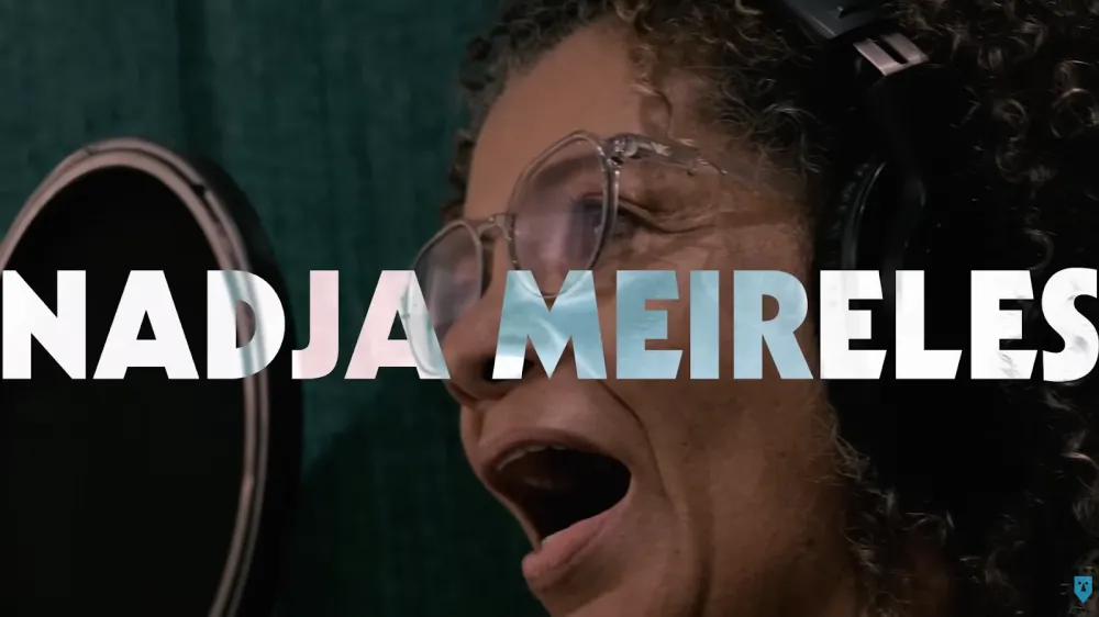 Nadja Meirelles durante gravação de trilha da série Cangaço Novo