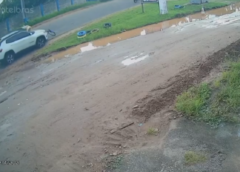 Imagem de câmera de segurança mostra local onde ciclista foi atropelado na BA-001, em Guaibim, Valença.