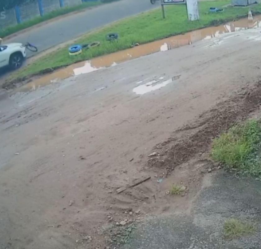 Imagem de câmera de segurança mostra local onde ciclista foi atropelado na BA-001, em Guaibim, Valença.