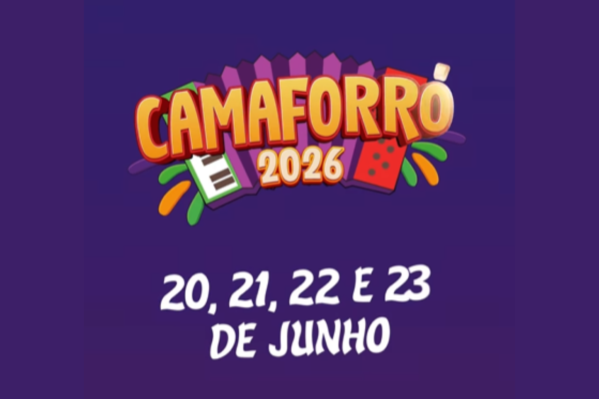 Arte do Camaforró 2026 em Camaçari com datas 20, 21, 22 e 23 de junho
