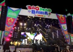 Palco do São João da Bahia 2024 em imagem relacionada a restrições à publicidade de bets em festas juninas.