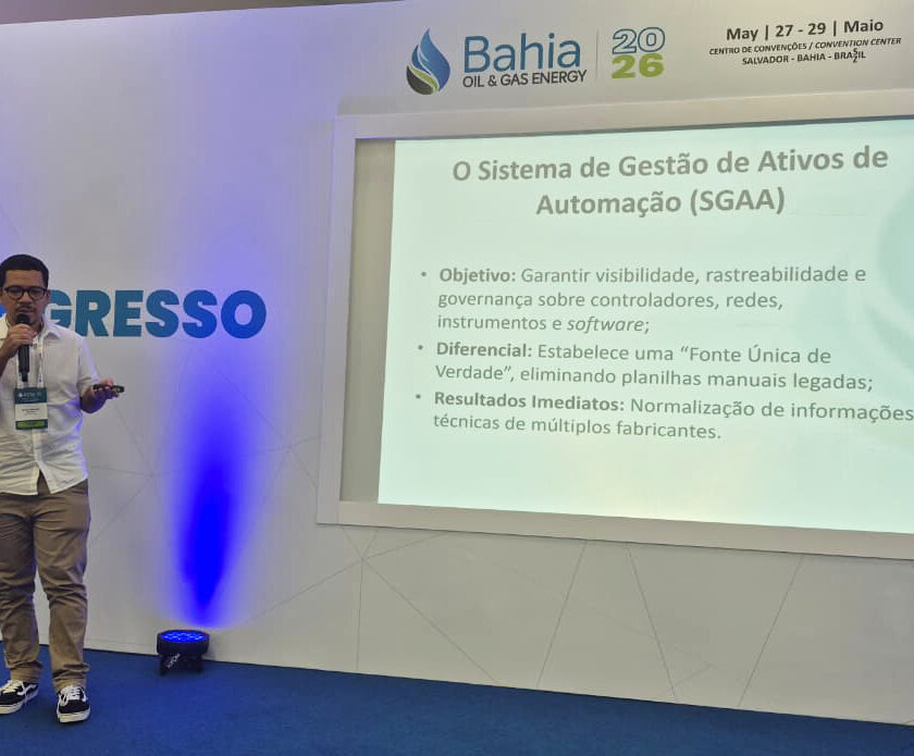 Representante da Braskem apresenta painel no Bahia Oil & Gas Energy 2026, no Centro de Convenções de Salvador